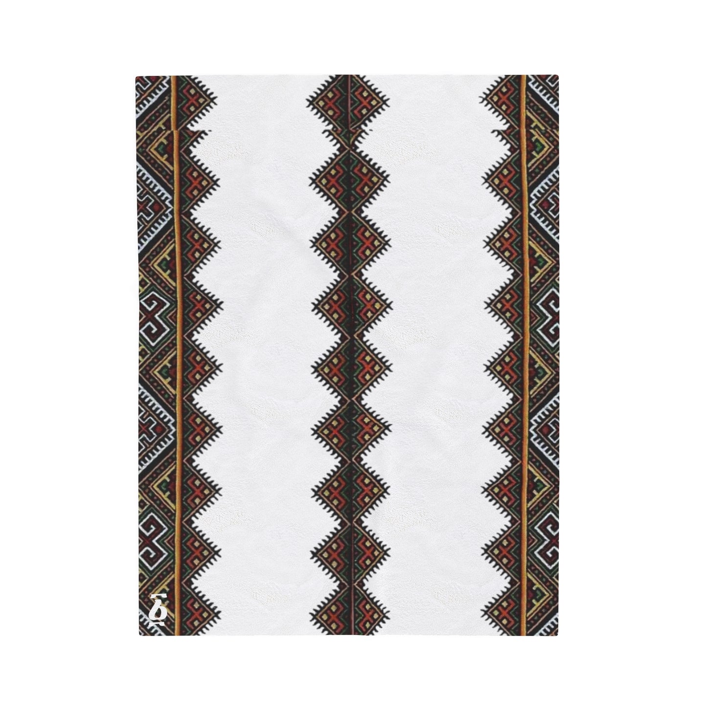 Velveteen Plush Blanket - Ethiopian Tilet Design