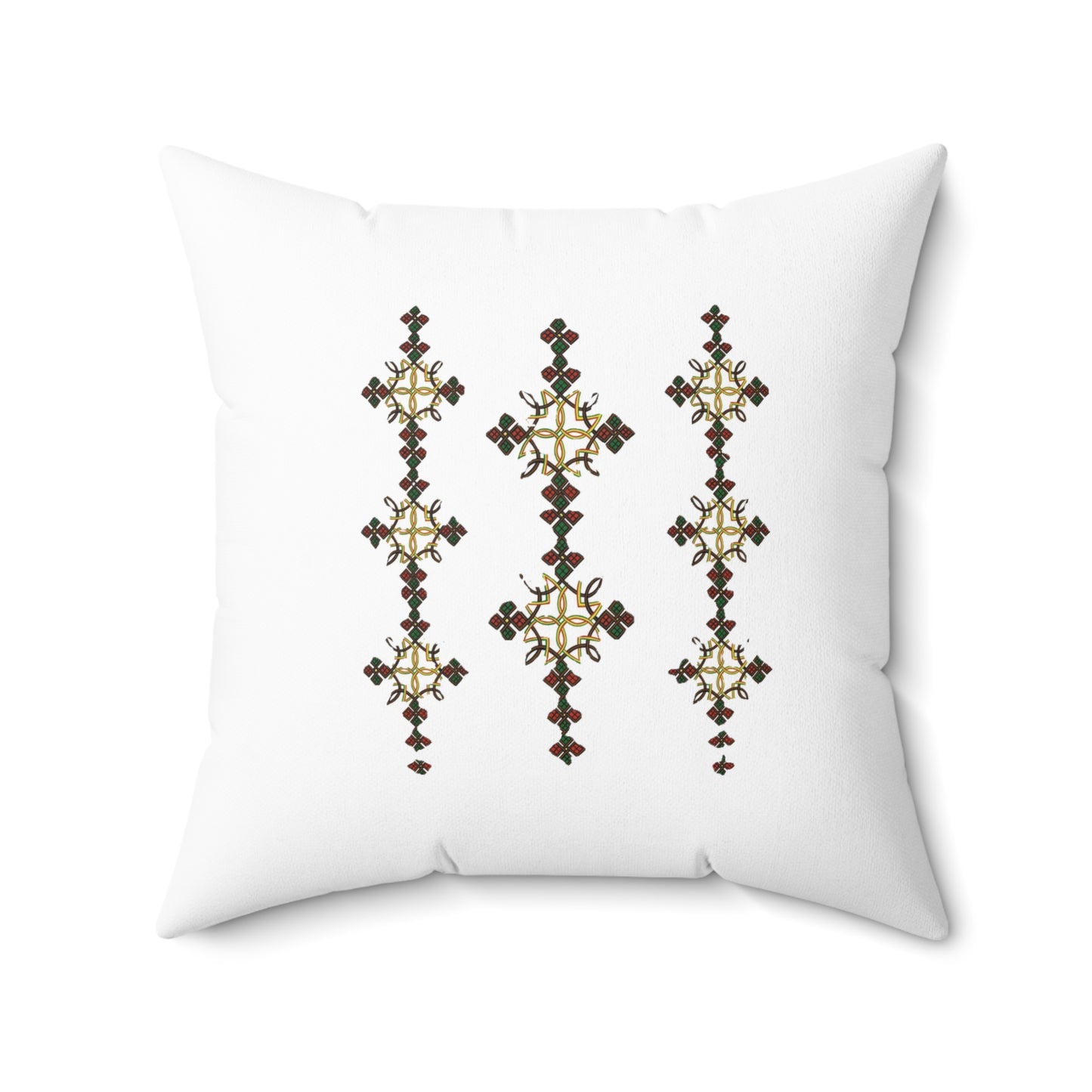 Ethiopian Tilet Design Square Pillow