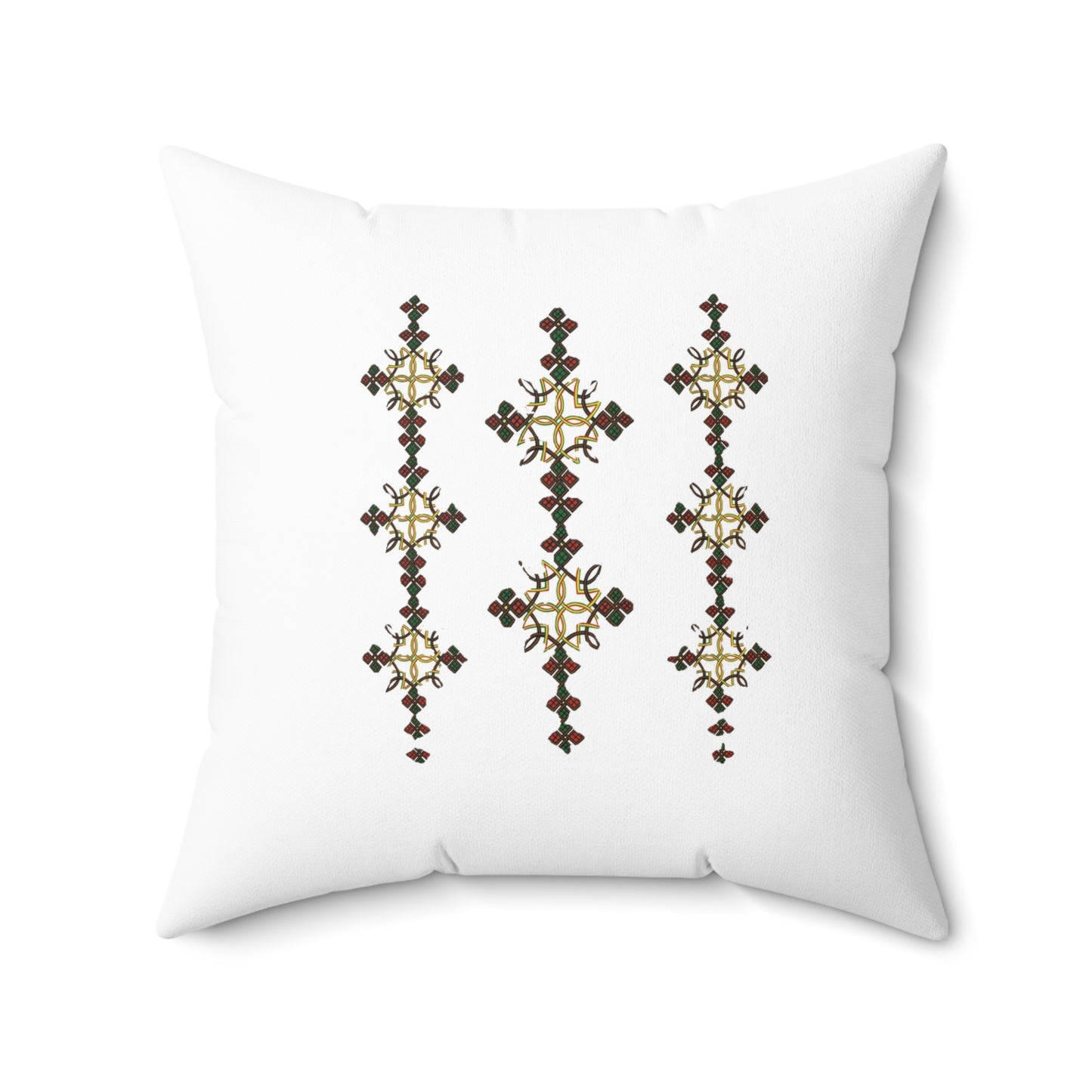 Ethiopian Tilet Design Square Pillow