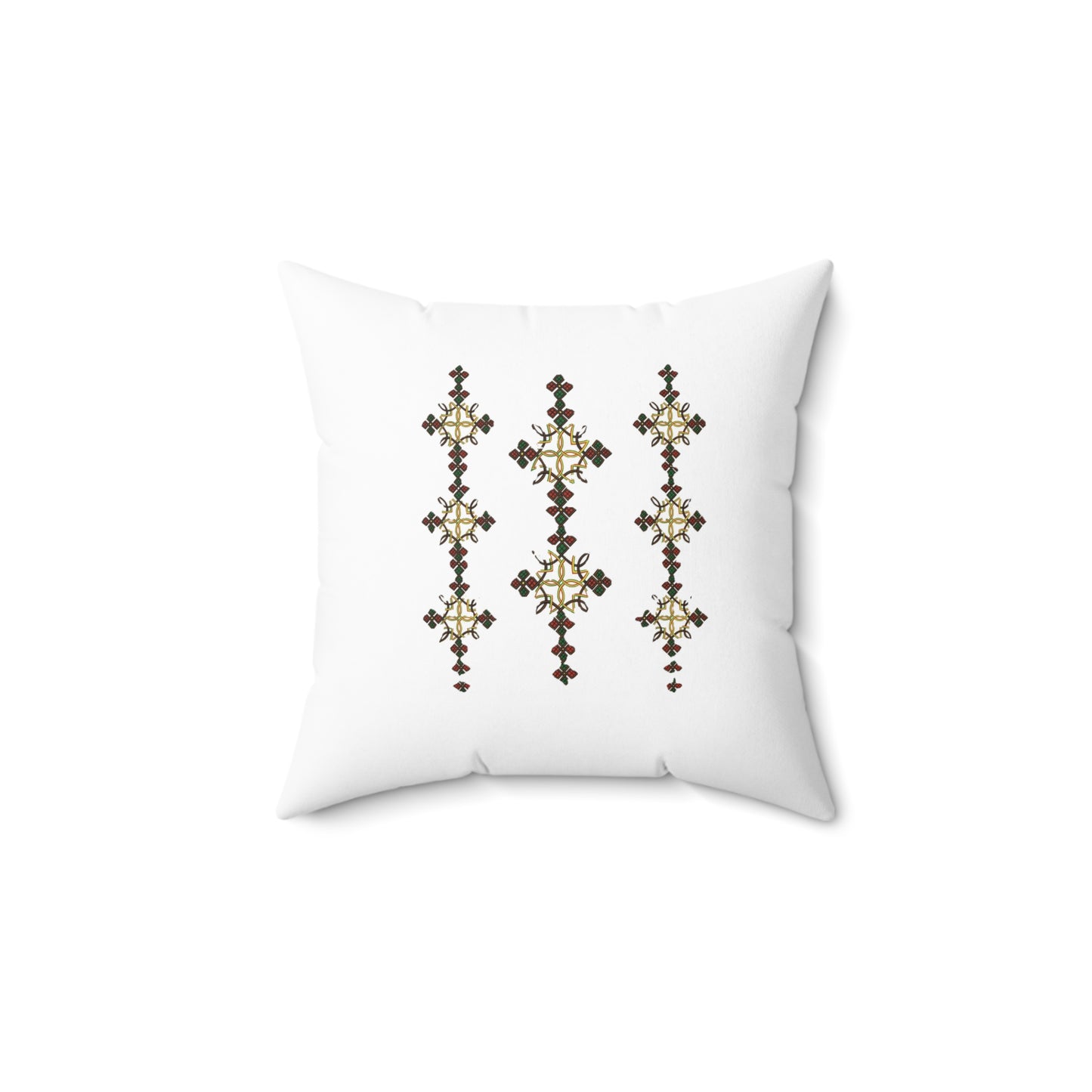 Ethiopian Tilet Design Square Pillow