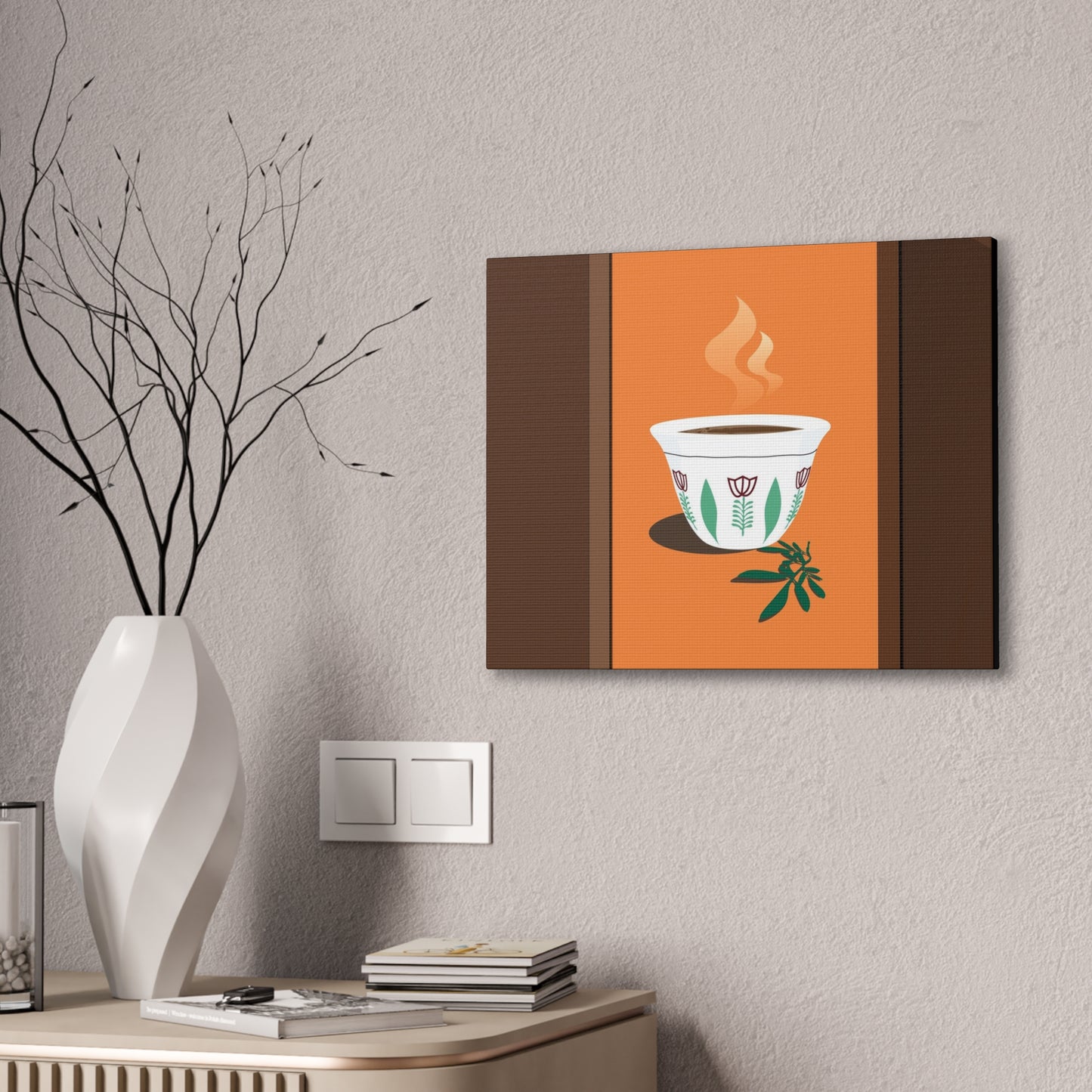 Coffee Serenity Canvas - Traditional Ethiopian Coffee Cup Wall Art