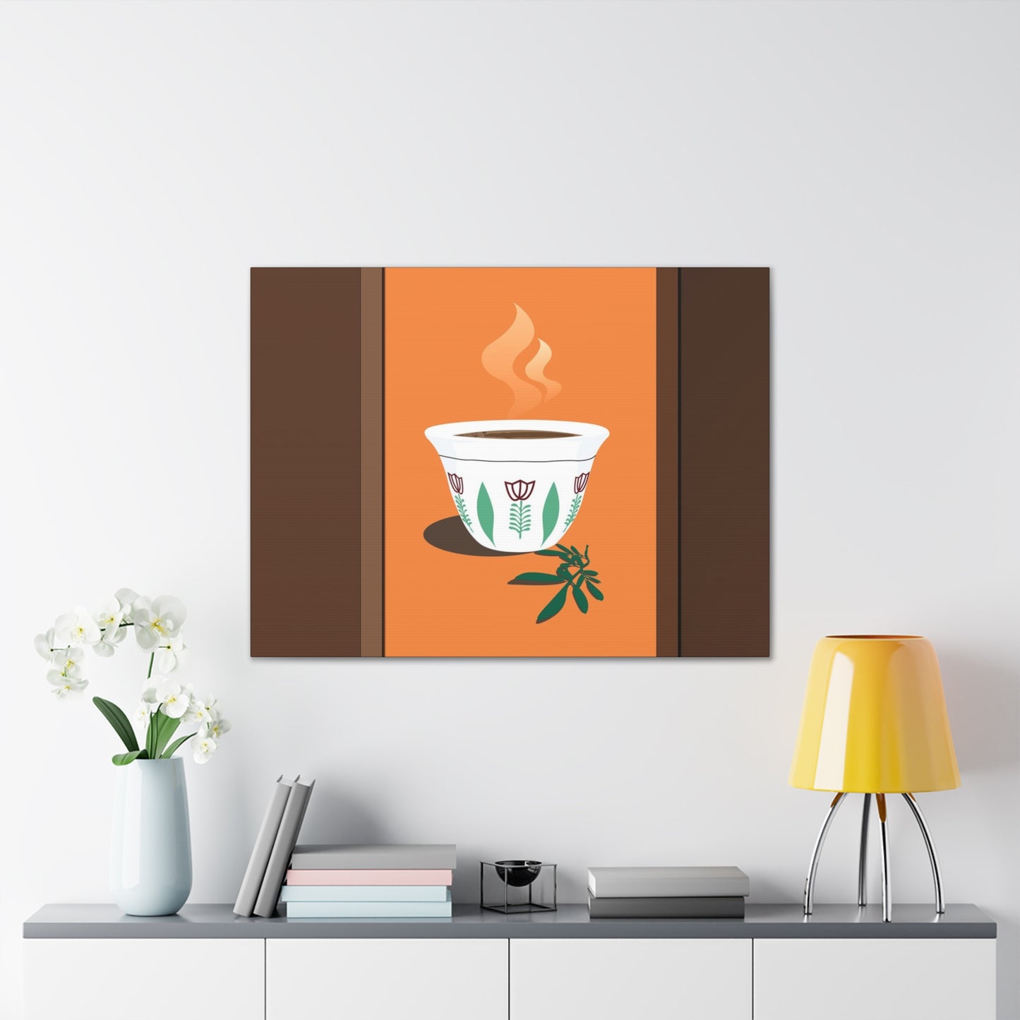 Coffee Serenity Canvas - Traditional Ethiopian Coffee Cup Wall Art