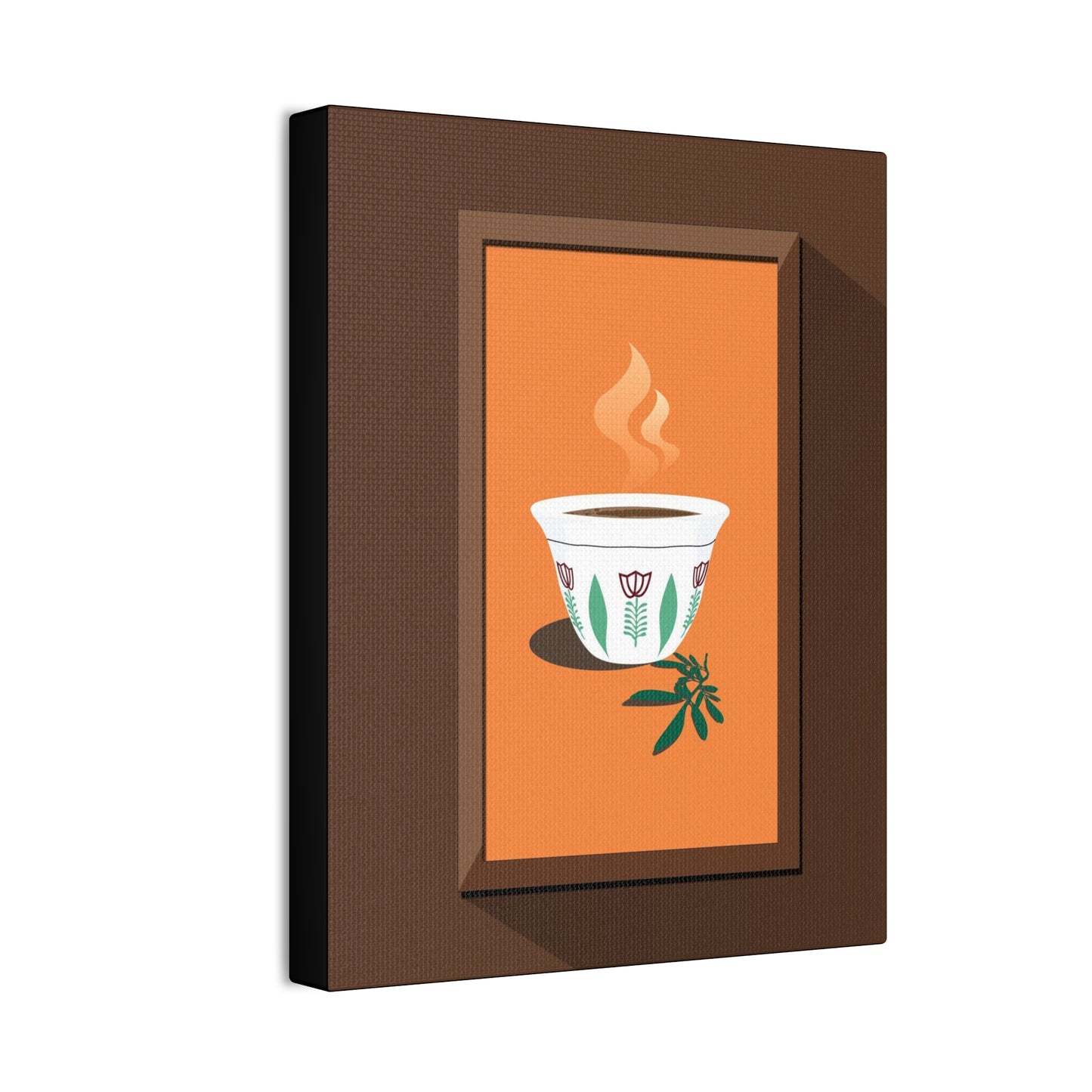 Coffee Serenity Canvas - Traditional Ethiopian Coffee Cup Wall Art