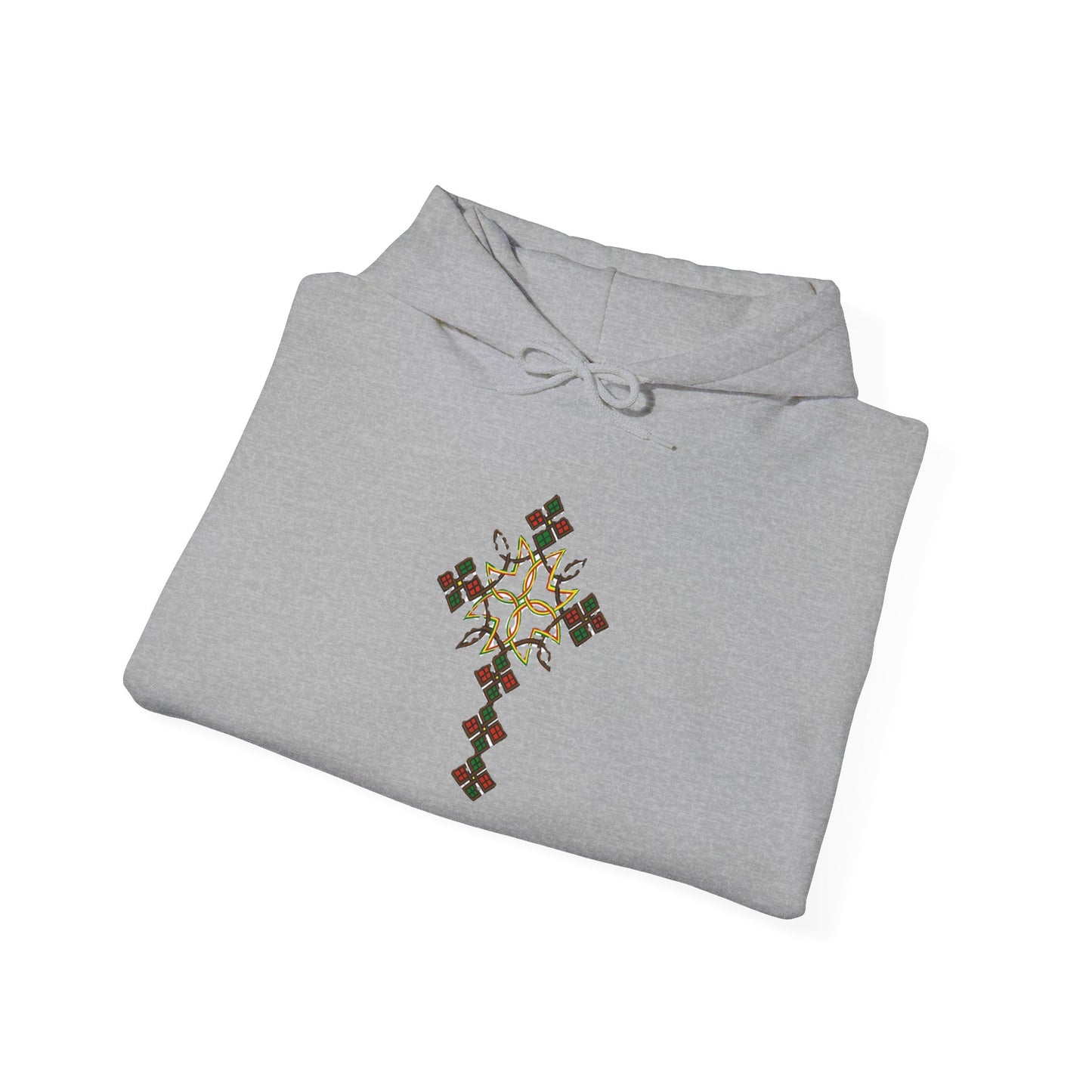 Ethiopian Cross Design Unisex Hooded Sweatshirt