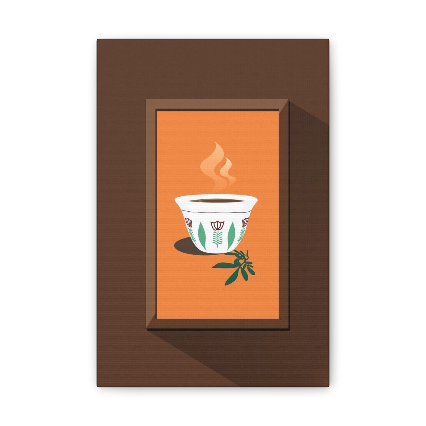 Coffee Serenity Canvas - Traditional Ethiopian Coffee Cup Wall Art