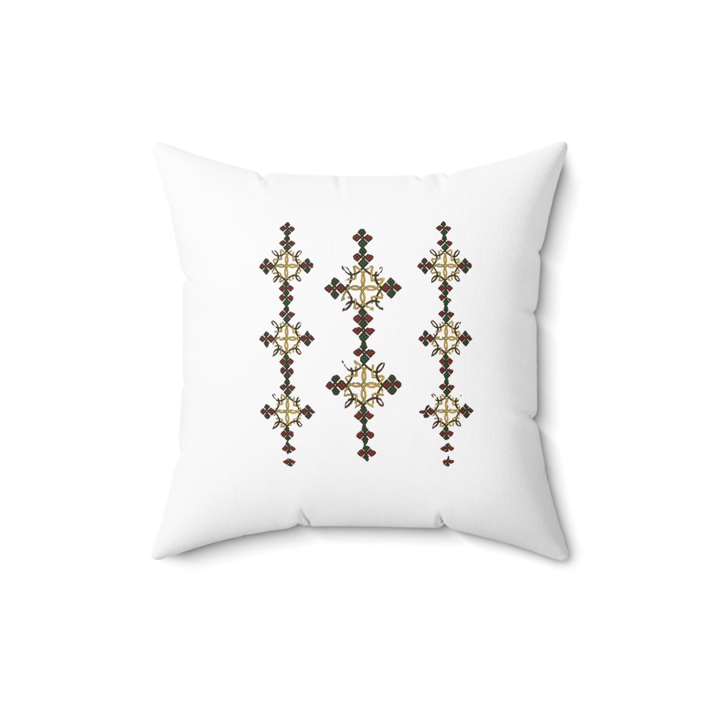 Ethiopian Tilet Design Square Pillow