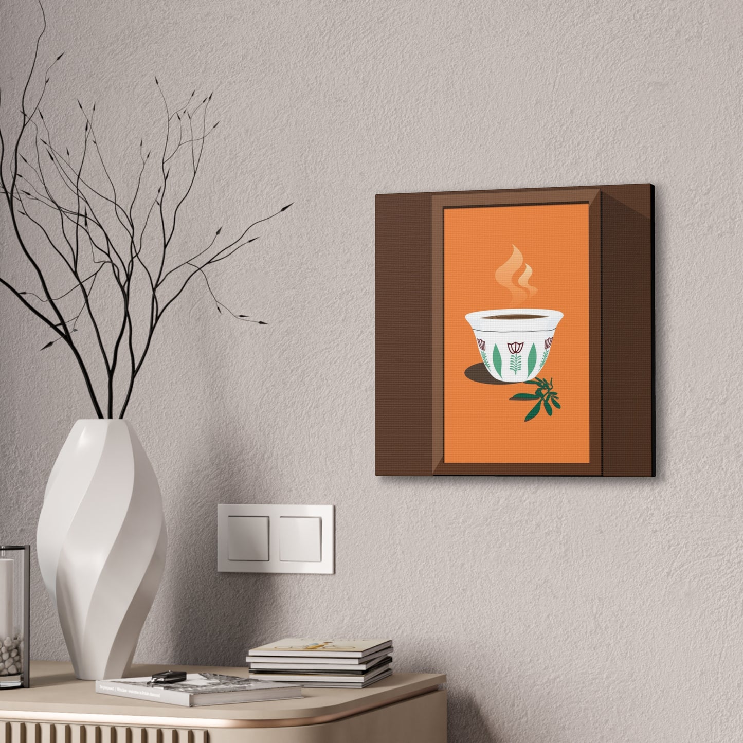 Coffee Serenity Canvas - Traditional Ethiopian Coffee Cup Wall Art