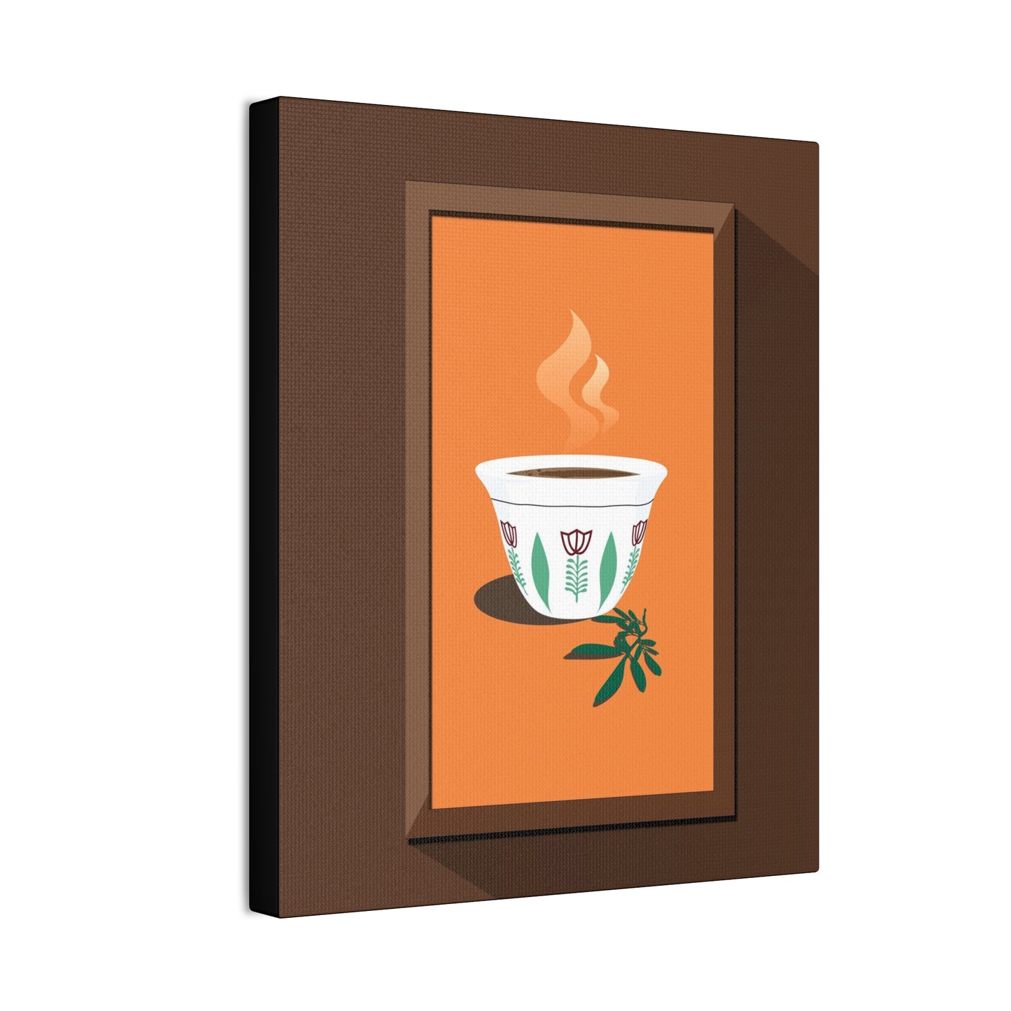 Coffee Serenity Canvas - Traditional Ethiopian Coffee Cup Wall Art